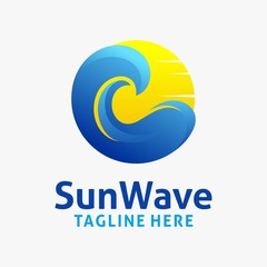 Ocean wave logo design