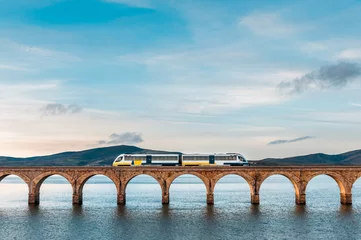 Foto auf Acrylglas Train on bridge © Héctor Herrero