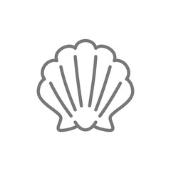 Shell, seashell line icon.