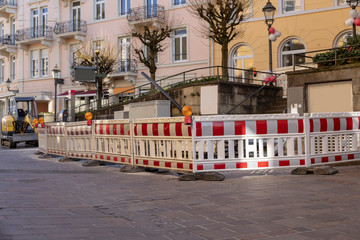 Baustelle in einer Fussgängerzone