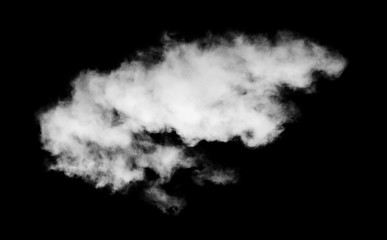 white Clouds on black background.