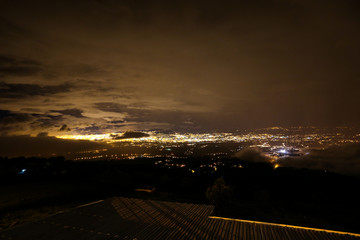 Valle central Costa Rica during the Night