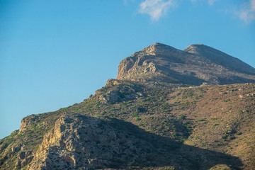 Fototapeta na wymiar Mountain on the Falasarna beach in Crete