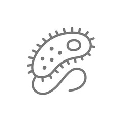 Germ, bacteria, virus line icon.