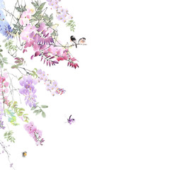 Watercolor set beautiful bouquets,It's perfect for greeting cards,wedding invitation, wedding design,birthday and mothers day cards