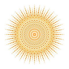 Geometrical Symbol Of The Sun – Renewable Energy Concept - Vector illustration  - Isolated - Decorative Summer Design – Holy Spirit Halo - 263937952