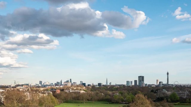 London skyline and cityscape - time lapse
