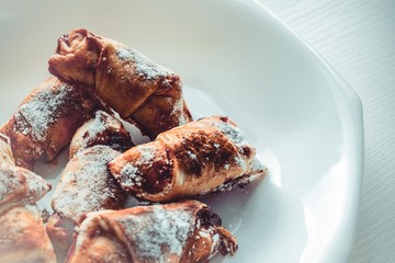 Bagels with jam, dessert.