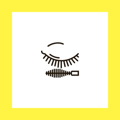 mascara vector icon. flat design