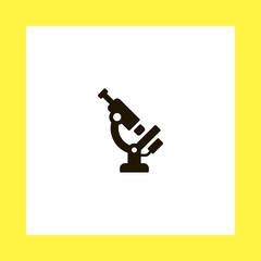 microscope vector icon. flat design
