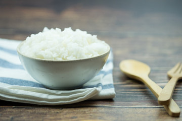 Jasmine rice in a bowl
