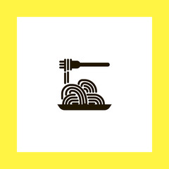 pasta vector icon. flat design