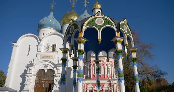 Architectural Ensemble of the Trinity Sergius Lavra in Sergiev Posad in Moscow Russia. Russian monastery and the spiritual centre of the Russian Orthodox Church.
