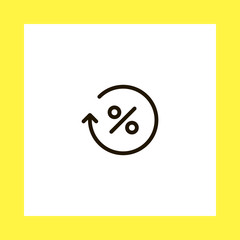 percentage vector icon. flat design