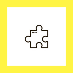 puzzle vector icon. flat design
