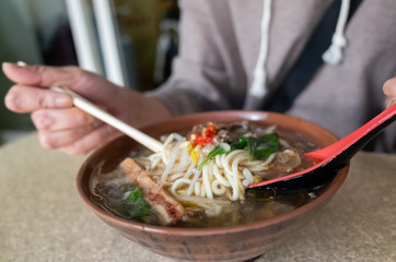 Taiwanese thickened soup noodle