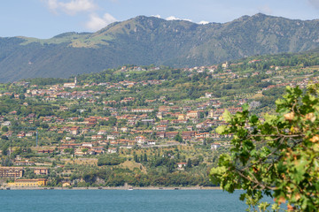 Brescia, Italy - August/ 25/ 2018 - Charming village around the Lake d'Iseo