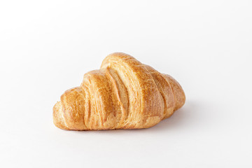 Isolated croissants white background. Tasty croissants