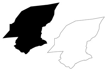 Hadhramaut Governorate (Governorates of Yemen, Republic of Yemen) map vector illustration, scribble sketch Hadramawt map