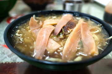 noodles in squid thick soup