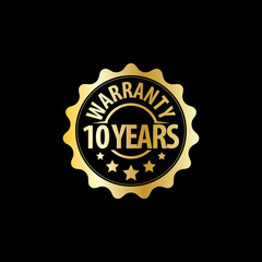 Years Warranty Stamp Icon Set - Vector
