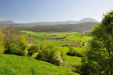 Fototapeta na wymiar Italy Umbria near countryside Norcia in the open country 