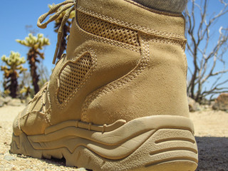 boot desert sand in a national park