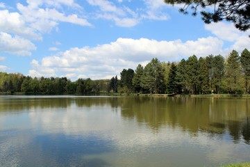 Lake under blue sky in Koszeg