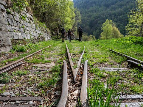 Tracciolino trail in the italian alps