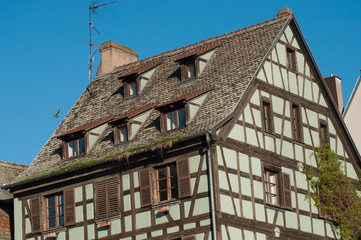 traditional medieval architecture  at little France quarter in Strasbourg