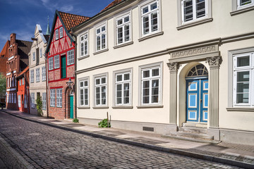 Lüneburg Altstadt Auf dem Meere sonnig entzerrt
