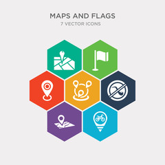 simple set of bicycle, location mark on printed map, no smoking pipe, locations icons, contains such as icons locato, flags, locator and more. 64x64 pixel perfect. infographics vector
