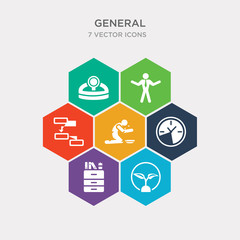 simple set of go  badge, office cabinet, rewind time, poor icons, contains such as icons steps, man with open arms, head mirror and more. 64x64 pixel perfect. infographics vector