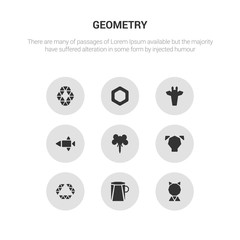 9 round vector icons such as polygonal cat, polygonal coffee cup, polygonal diamond shape of small triangles, dog, elephant contains fish shape of small triangles, giraffe, hexagon, hexagonal. cat,