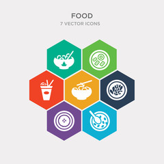 simple set of luosifen, oyster omelette, shuizhu, noodle soup icons, contains such as icons chinese food, guotie, chow mein and more. 64x64 pixel perfect. infographics vector