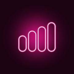 signal scale icon. Elements of Web in neon style icons. Simple icon for websites, web design, mobile app, info graphics