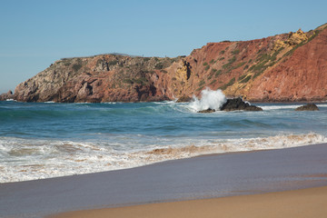 Wave on Rock, Amado Beach; Algarve