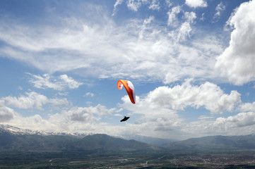 Paragliding.