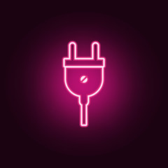 electrical plug icon. Elements of Web in neon style icons. Simple icon for websites, web design, mobile app, info graphics