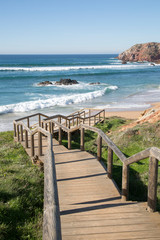 Staircase at Amado Beach; Algarve; Portugal