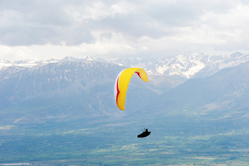 Paragliding.