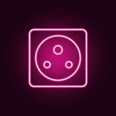 electrical marking icon. Elements of Web in neon style icons. Simple icon for websites, web design, mobile app, info graphics