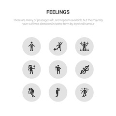 9 round vector icons such as ecstatic human, emotional human, energized human, excited exhausted contains fantastic fat free fresh ecstatic emotional icon3_, gray feelings icons