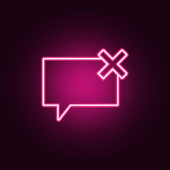 bubbles of communication with the critic icon. Elements of Web in neon style icons. Simple icon for websites, web design, mobile app, info graphics