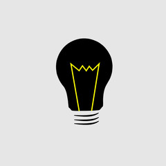 light bulb on white background