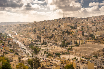 Fototapeta na wymiar Aerial view of Amman City