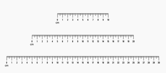 Ruler scale set vector illustration - obrazy, fototapety, plakaty