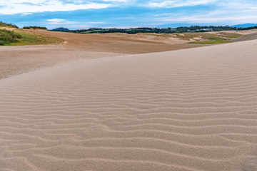 夕暮れの鳥取砂丘