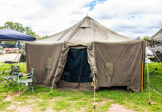 Military Style Tent At Local Event