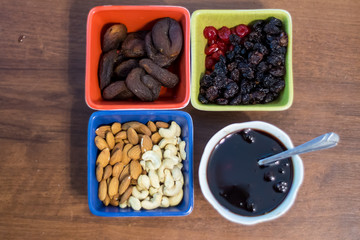 dried apricots jam raisins